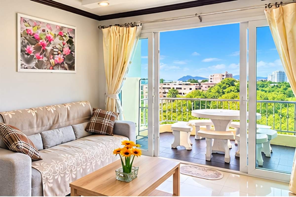 Property_Photo_03_Living_Room_Balcony 1 Bedroom / 1 Bathroom High Floor Location